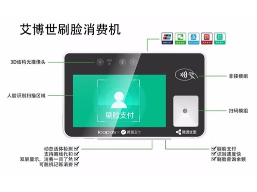 艾博世SP306PRO刷脸消费机亮相第78届中国教育装备展示